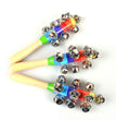 Colorful Rainbow Hand Held Bell Stick Wooden Percussion Musical Toy for Adult KTV Party Game Gift