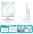 Lighted Makeup Mirror, Square 4*AA Battery - use Beauty Mirror ,Touch Screen VanityMirror,Brightnes