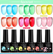 LILYCUTE 6Pcs/Set Gel Nail Polish Popular Colors In Autumn Semi Permanent Soak Off UV LED Nail Art Gels Nail Gel Polish