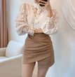 Fashion Long Sleeve Women Blouse Hollow Out Lace Blouse Shirt Tops Women Blusas Mujer De Moda 2024 Blouses Femme Women Shirts