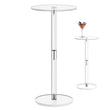 Acrylic Drink Table Clear Small Round End Table For Drinks Modern Living Room Side Table For Drinks Snacks Phones Coffee Drink