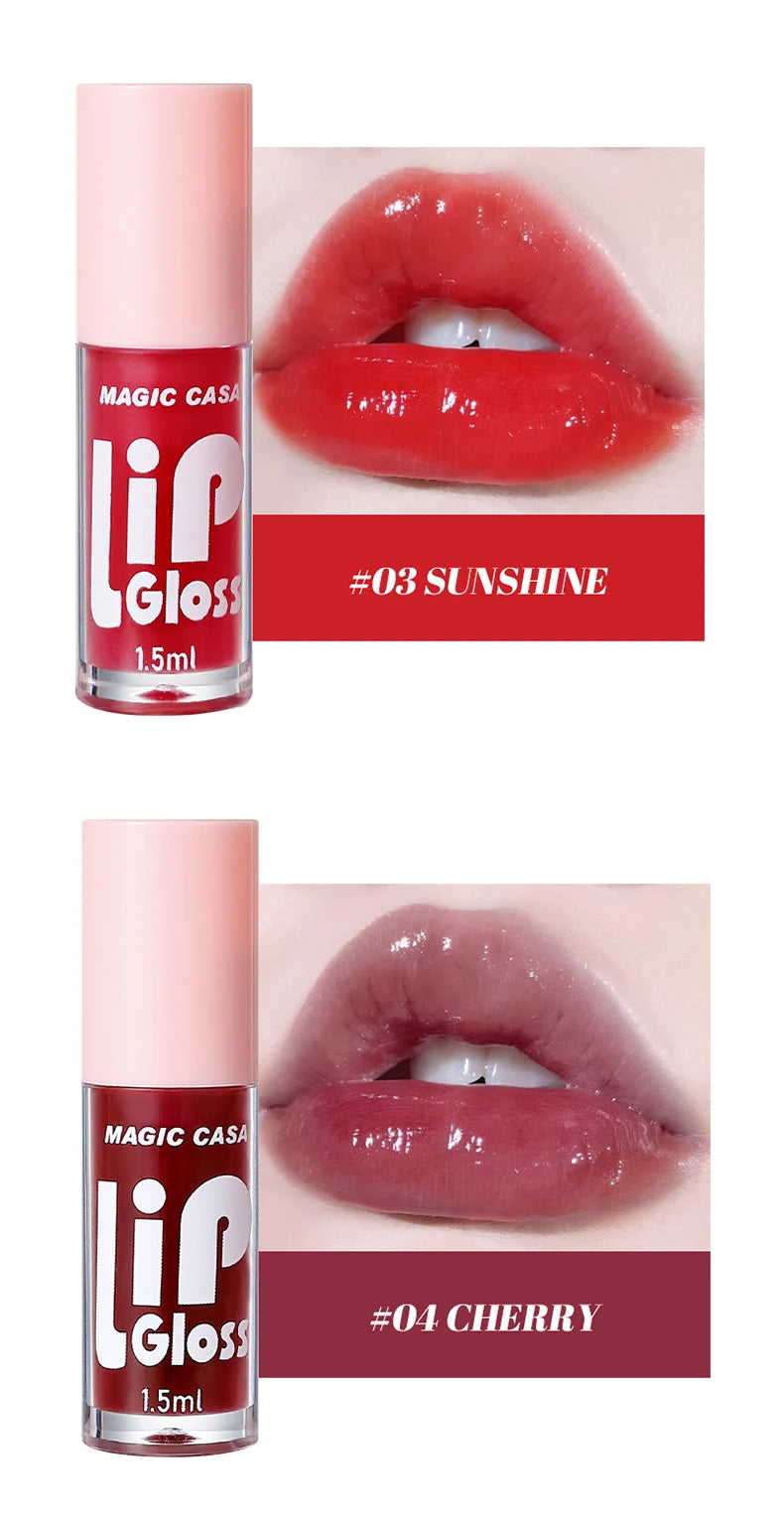 MAGIC CASA 6pcs/set Hydrating Jelly Lip Oil long-lasting Moisturizing  smooth shimmering Lip Hydrating Liquid