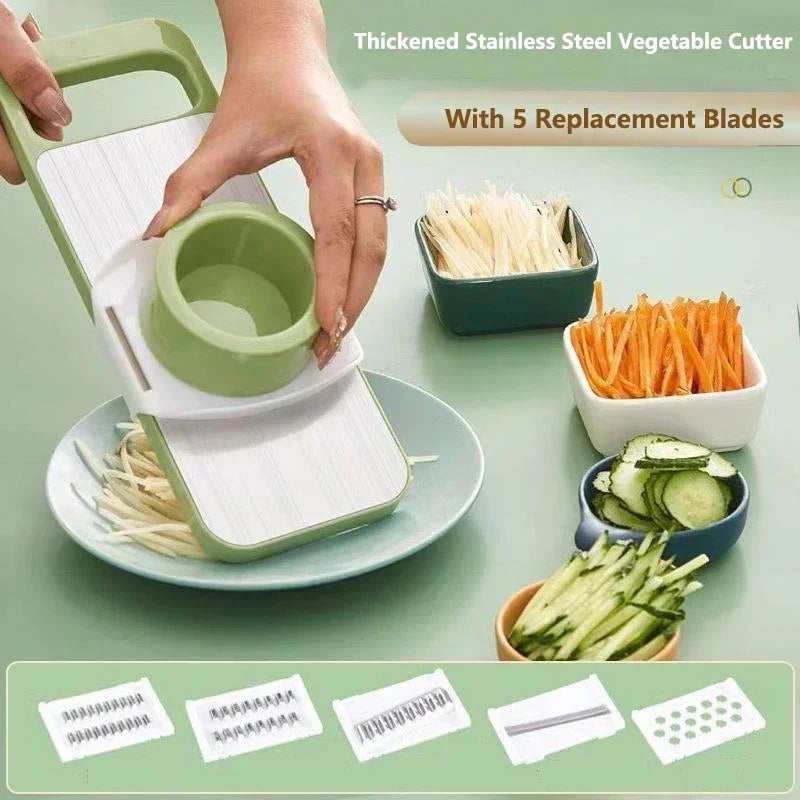 Kitchen Manual Vegetable Slicer Stainless Steel Vegetable Slicer Shredder Cutter Potato Shredders Garlic Carrot Grater Chopper