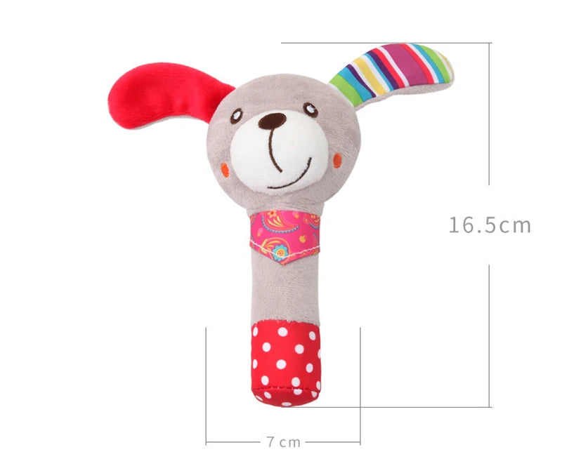 Baby Plush Rattle Cartoon Animals Crib Mobile Bed Bell Toys 0-12 Months Infant Toddler Early Educational Toy for Newborn  Gifts