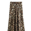 ASDS 2024 Women Fashion Leopard Print Skirt Vintage High Waist Midi Skirts Elegant Women Summer Casual Streetwear Skirt