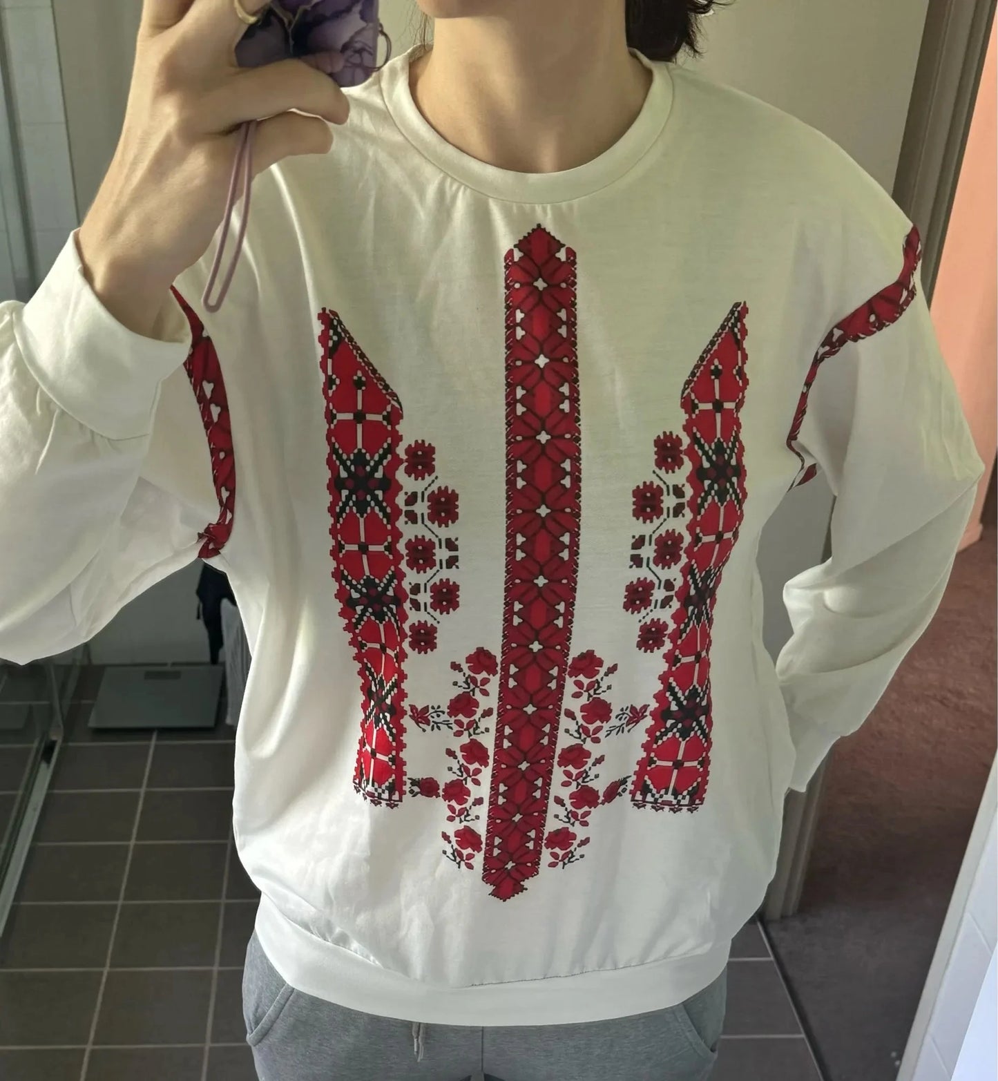 Ukrainian Traditional Graphic Print Women's Sweatshirts Oversized Hoodies Long Sleeve Women Clothing Casual Top Sweatshirts