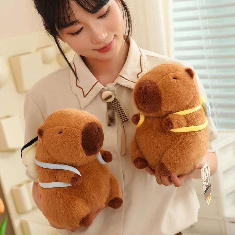 Lotus leaf Capybara Plush Toy  Oyster Bee Bckpack Capibara Cosplay Unicorn Dinosaur Boba Bread Ring Decor Stuffed Animals