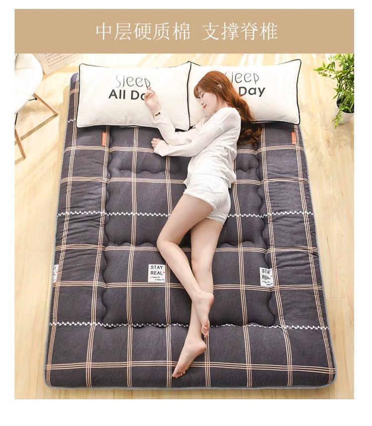 Japanese-style thickened tatami mattress floor mat soft cushion foldable lazy home sleeping pad bedroom floor artifact