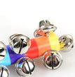 Colorful Rainbow Hand Held Bell Stick Wooden Percussion Musical Toy for Adult KTV Party Game Gift