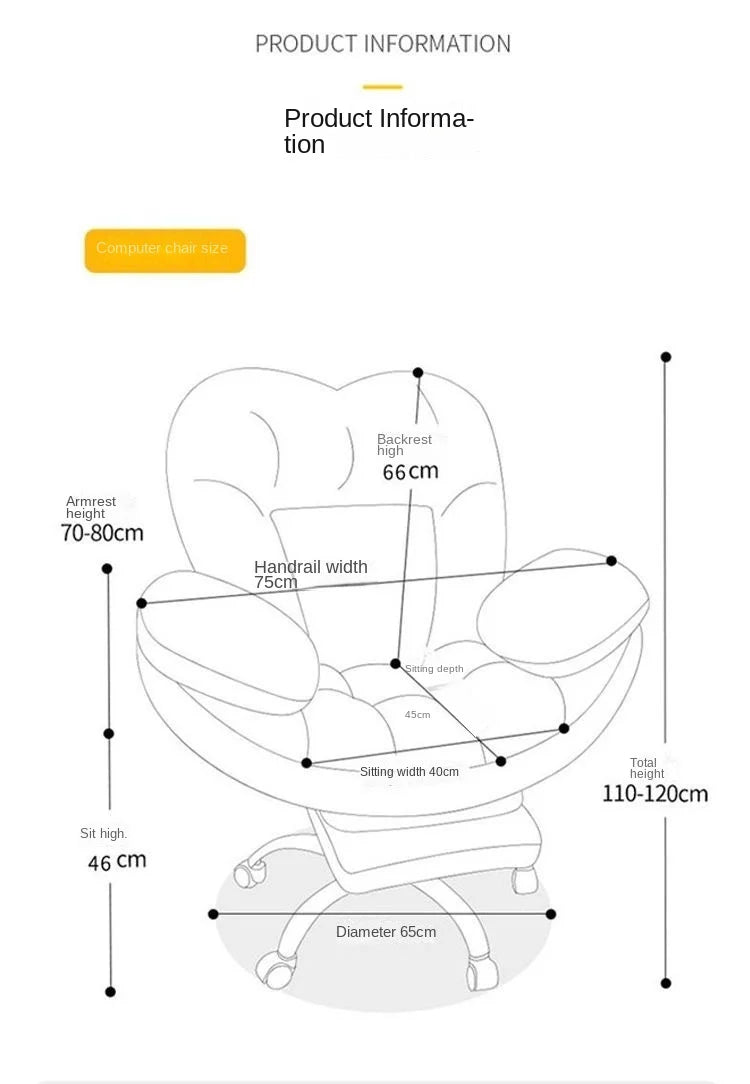 GUIG Lazy Computer Sofa Chair Home Comfortable Sedentary Reclining Table Chair Anchor Chair Live Chair Bedroom Lazy Chair Fotel