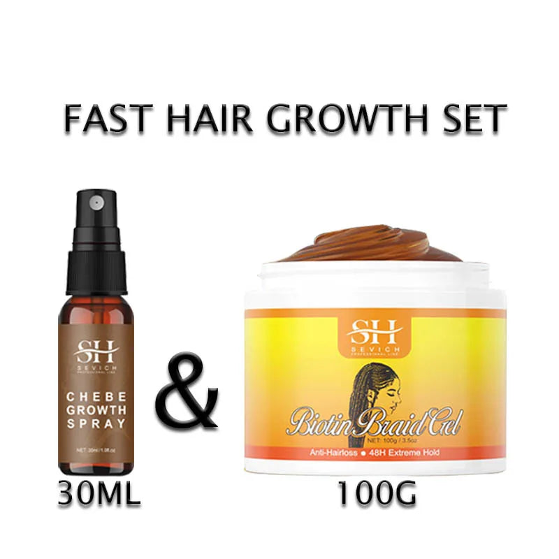 Sevich Chebe Hair Loss Treatment Spray Traction Alopecia Chebe Powder Essential Oil Africa Crazy Hair Growth Products Hair Care