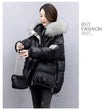 2024 Winter New Warm Down Cotton Jacket With Large Fur collar Hooded Coat Loose Women Thicken Parker Puffer Overcoat Casual wear