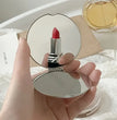 Handheld Double-Sided Small Mirror Portable Makeup Folding Flip For Student Dormitory Cute Small Mirror