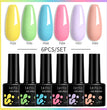 LILYCUTE 6Pcs/Set Gel Nail Polish Popular Colors In Autumn Semi Permanent Soak Off UV LED Nail Art Gels Nail Gel Polish