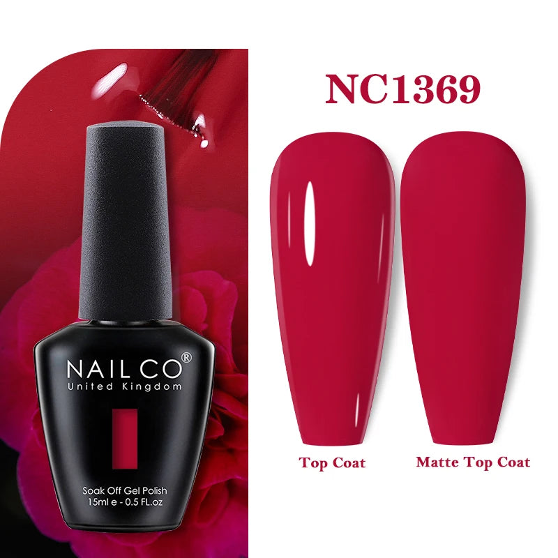 NAILCO 15ml Nail Gel Polish Vernis Semi Permanent UV Varnish Nails Art Manicure Design TOP BASE Hybrid Nail Supplies Nail Glue