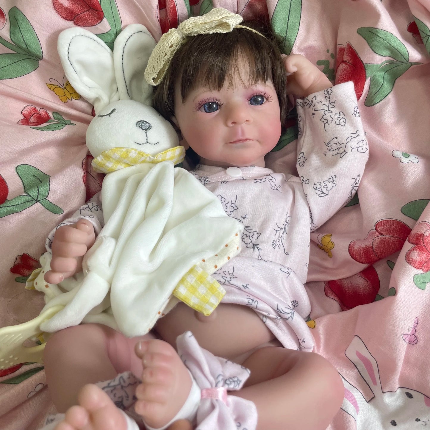 18 Inch Lifelike Finished Reborn Dolls Felicia Silicone Vinyl Or Cloth Doll Adorable Newborn Girl Birthday Christmas Gift Toy