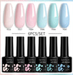 LILYCUTE 6Pcs/Set Gel Nail Polish Popular Colors In Autumn Semi Permanent Soak Off UV LED Nail Art Gels Nail Gel Polish