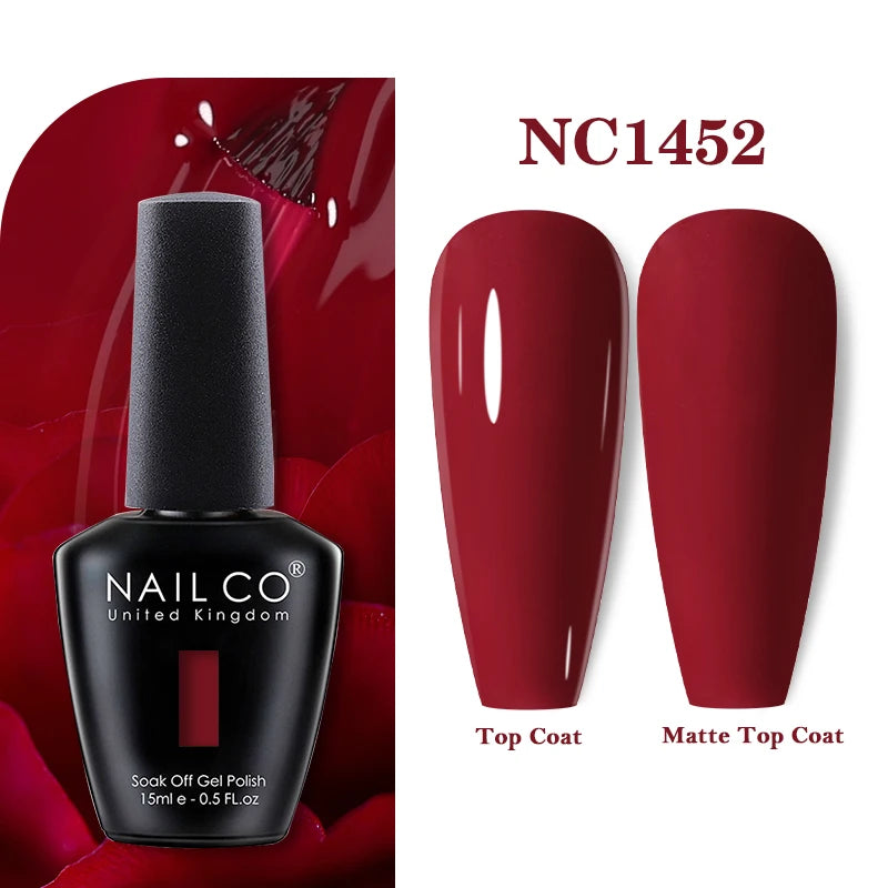 NAILCO 15ml Nail Gel Polish Vernis Semi Permanent UV Varnish Nails Art Manicure Design TOP BASE Hybrid Nail Supplies Nail Glue