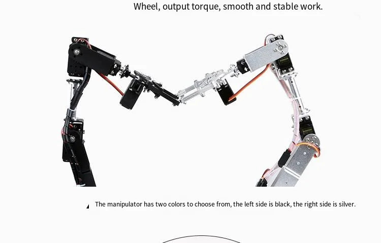 Steam DIY 6 DOF Robot Metal Alloy Mechanical Arm Claw Kit MG996 for Arduino Robotics Kit Ps2 Wireless Control Programmable Toys