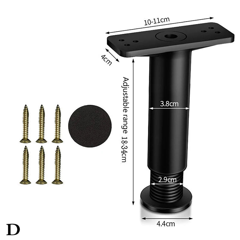 Telescopic Bed Beam Support Foot Reinforced Plastic Adjustable Furniture Sofa Leg Bottom Load Bearing Bracket