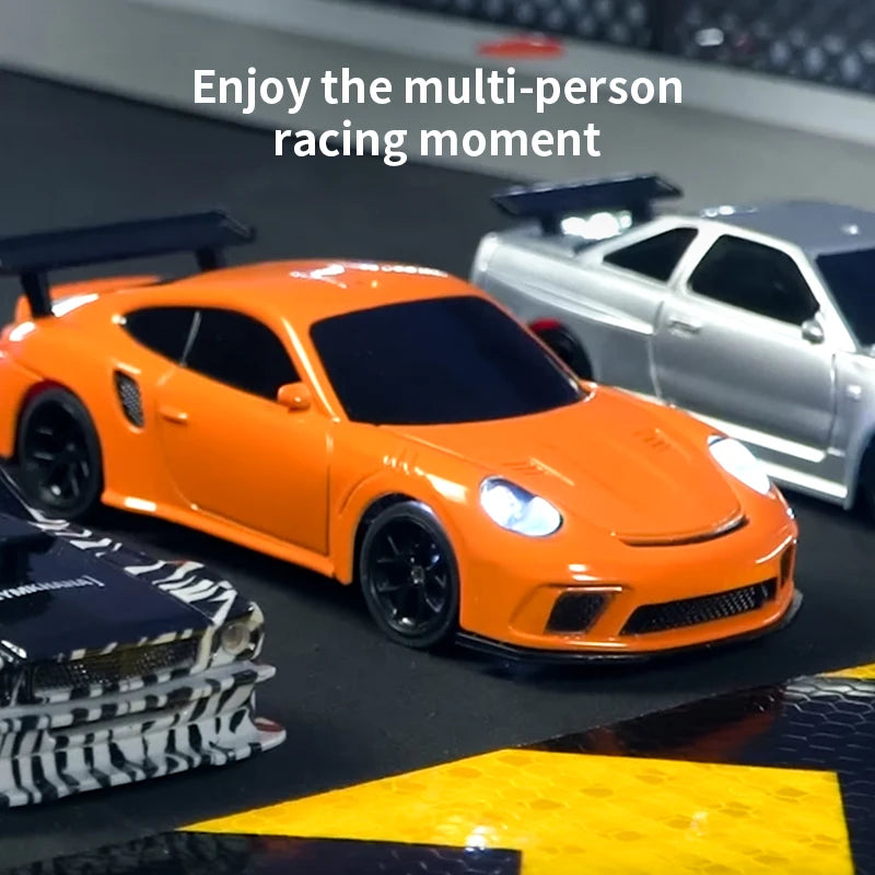 ZWN 1/43 2.4G Mini RC Car 4WD Radio Remote Control Drift Cars Professional GTR Model High Speed Racing Toys for Children Gifts