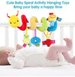 Spiral Stroller Toys Newborn Plush Hanging Baby Soft Rattle Sensory Toys Crib Mobile Bassinet for Babies Boys Girls Ideal Gifts