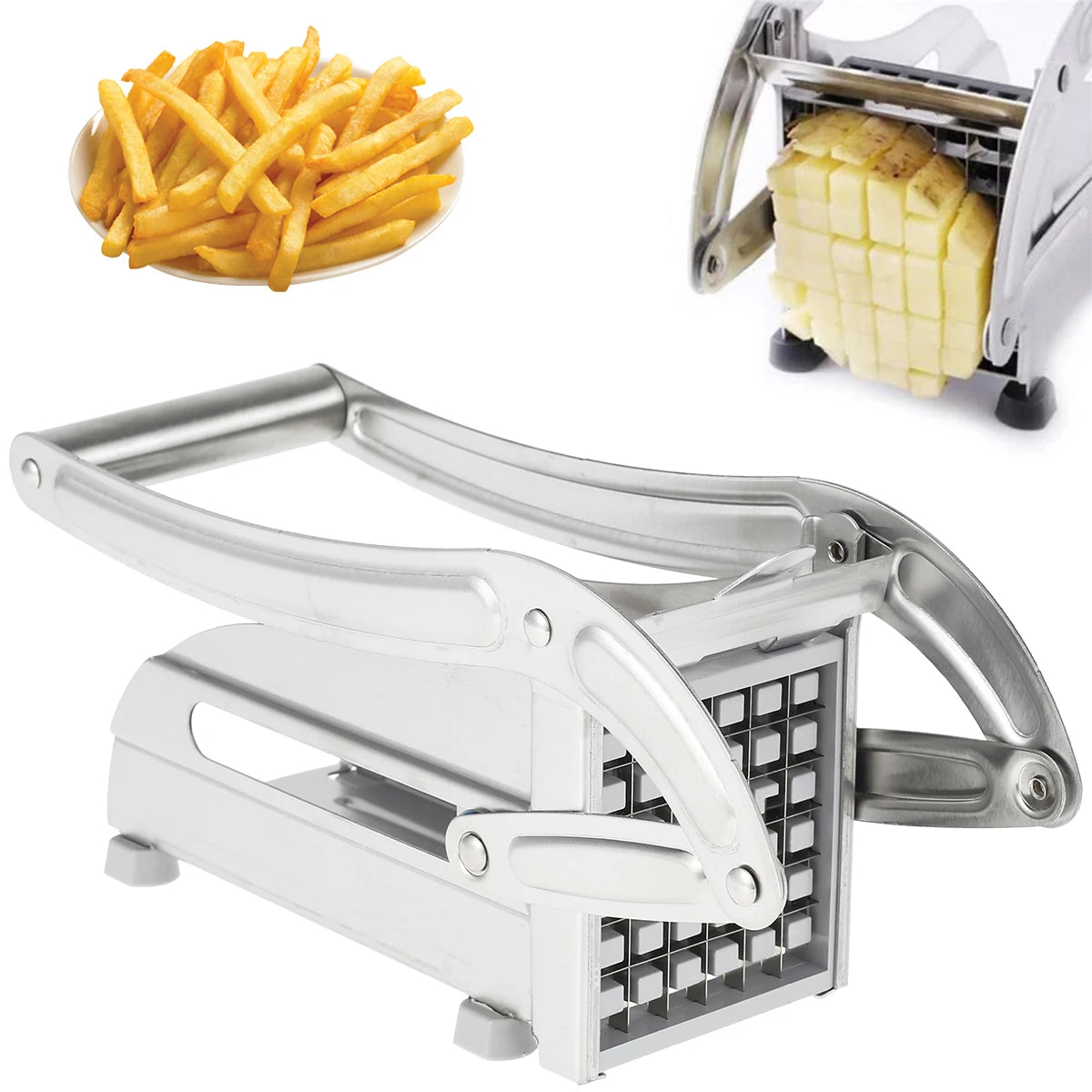 French fries cutter stainless steel blade multifunctional vegetable fruit chopper kitchen tools fries maker french fries cutter