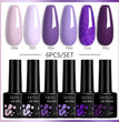 LILYCUTE 6Pcs/Set Gel Nail Polish Popular Colors In Autumn Semi Permanent Soak Off UV LED Nail Art Gels Nail Gel Polish