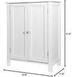 bathroom storage cabinet, Modern Bathroom Floor Storage Cabinet with Adjustable Shelf and Double Door Rust Proof, Living Room