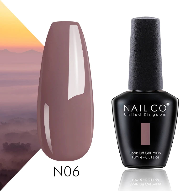 NAILCO 15ml Translucent Color Gel Nail Polish Vernis Semi Permanent UV LED Gel Polish For Nail Art Gel Manicure TOP BASE Varnish