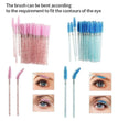 CNK 50Pcs Disposable Crystal Eyelash Brush Mascara Wands Applicator Diamond Rod Makeup Brushes for Women Eyelash Extension Tool