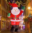 Backpack Santa Claus Christmas Decoration Inflatable Toys With LED Light 1.8M Inflatable Model Holiday Gift Indoor Outdoor Decor