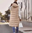 Long with Hood Outdoor Vest Down Women's Jacket Quilted Coat Sleeveless Jacket Winter Light Weight Sweaters