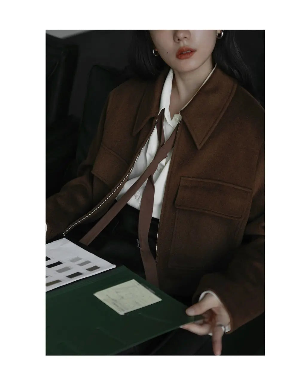 2025 Spring Minimalist Long Sleeve Button Up Shirt Women Korean Style Solid Tie Oversize Shirts Blouse Loose Clothes Autumn Tops