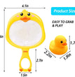 Baby Bath Toys for Kids Bathtub Duck Toy Set,Kids Floating Bath Toys with 6 Pcs  Ducks Fishing Net, Bathroom Toddler Toys Water