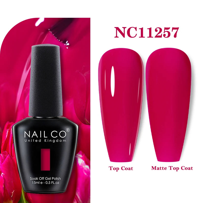 NAILCO 15ml Nail Gel Polish Vernis Semi Permanent UV Varnish Nails Art Manicure Design TOP BASE Hybrid Nail Supplies Nail Glue