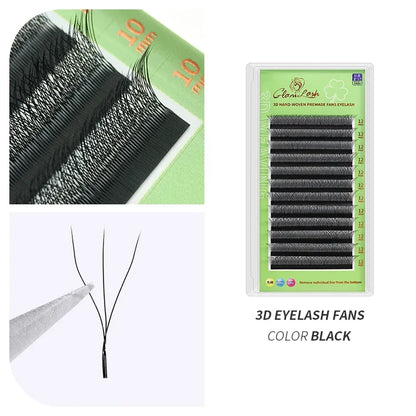 GLAMLASH L/LU/M W Shape Eyelash Extension 3D Premade Volume Fan Lashes W Style YY Lashes Faux Mink Volume Lashes Natural Eyelash