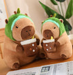 Lotus leaf Capybara Plush Toy  Oyster Bee Bckpack Capibara Cosplay Unicorn Dinosaur Boba Bread Ring Decor Stuffed Animals