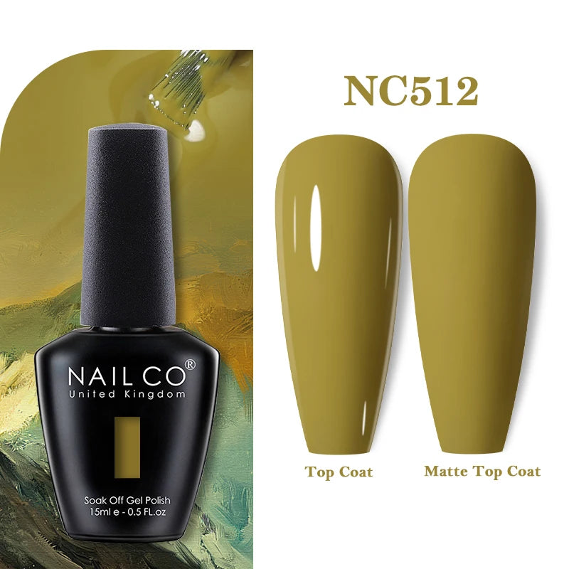 NAILCO 15ml Nail Gel Polish Vernis Semi Permanent UV Varnish Nails Art Manicure Design TOP BASE Hybrid Nail Supplies Nail Glue