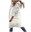 Long with Hood Outdoor Vest Down Women's Jacket Quilted Coat Sleeveless Jacket Winter Light Weight Sweaters