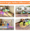 Acrylic Coffee Table, Iridescent Acrylic End Table, Colorful Acrylic Side Table 37.4 in (L) x 19.7 in (W) x 14.2IN (H)