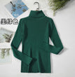 2024 Autumn Winter Thick Sweater Women Knitted Ribbed Pullover Sweater Long Sleeve Turtleneck Slim Jumper Soft Warm Pull Femme