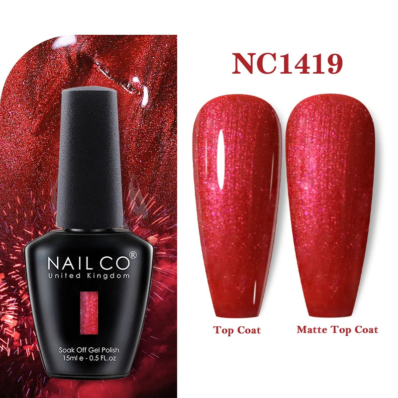 NAILCO 15ml Nail Gel Polish Vernis Semi Permanent UV Varnish Nails Art Manicure Design TOP BASE Hybrid Nail Supplies Nail Glue