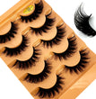 5pairs Classic Hybrid Volume Lashes New Arrival Wispy D Curl Short Russian Strip Lashes Makeup False Eyelashes