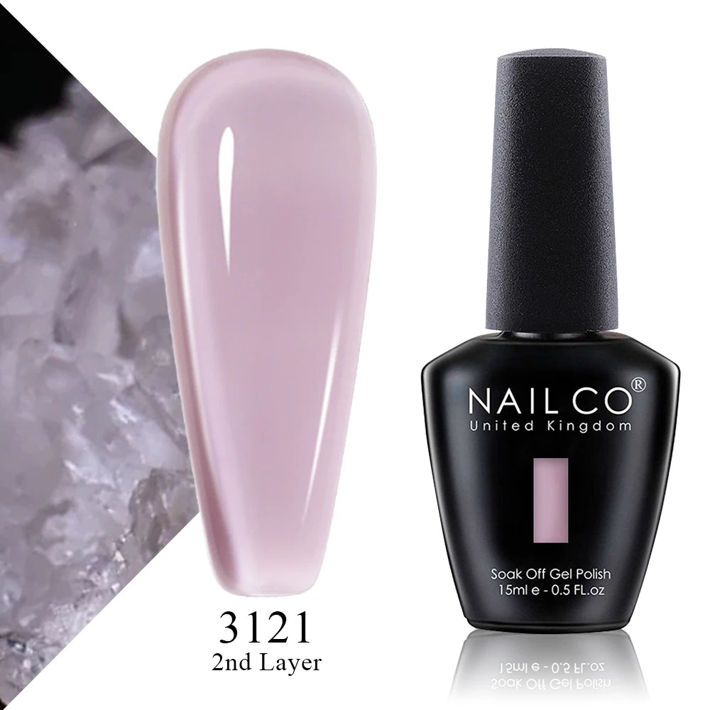 NAILCO 15ml Translucent Color Gel Nail Polish Vernis Semi Permanent UV LED Gel Polish For Nail Art Gel Manicure TOP BASE Varnish