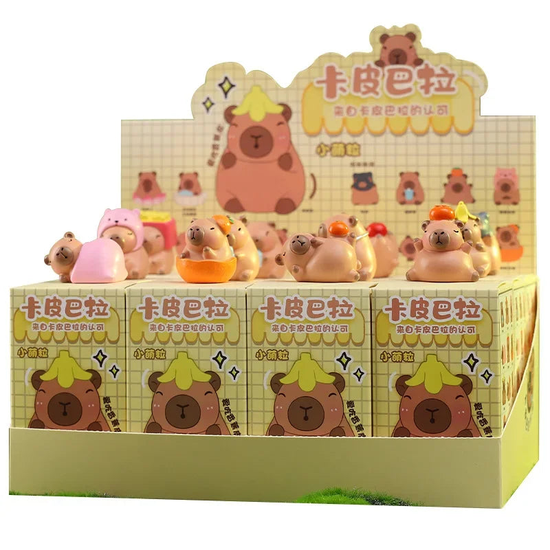 12pcs New Capybara Blind Box Simulation Mini Capibara Action Figures Doll Children Birthday Christmas Gift