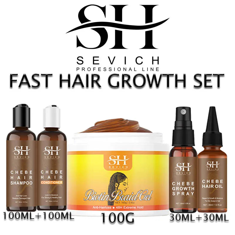 Sevich Chebe Hair Loss Treatment Spray Traction Alopecia Chebe Powder Essential Oil Africa Crazy Hair Growth Products Hair Care