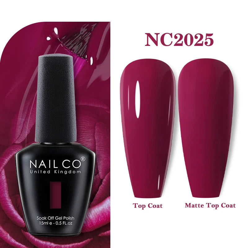 NAILCO 15ml Nail Gel Polish Vernis Semi Permanent UV Varnish Nails Art Manicure Design TOP BASE Hybrid Nail Supplies Nail Glue