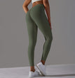 Scrunch Butt Gym Leggings Sexy V Waist Push Up Leggings Women Fiteness Leggings Naked Feeling Yoga Pants Workout Tights Leggings