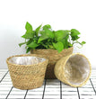 Handmade Woven Planter Basket Laundry Storage Decorative Basket Straw Wicker Rattan Seagrass Garden Flower Pot Storage Basket